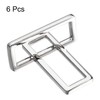 sourcing map Metal Rectangle Ring Buckles 39x12.5mm for Bags Belts