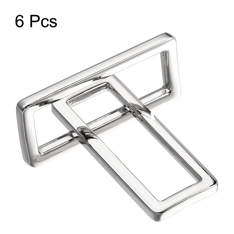 sourcing map Metal Rectangle Ring Buckles 39x12.5mm for Bags Belts