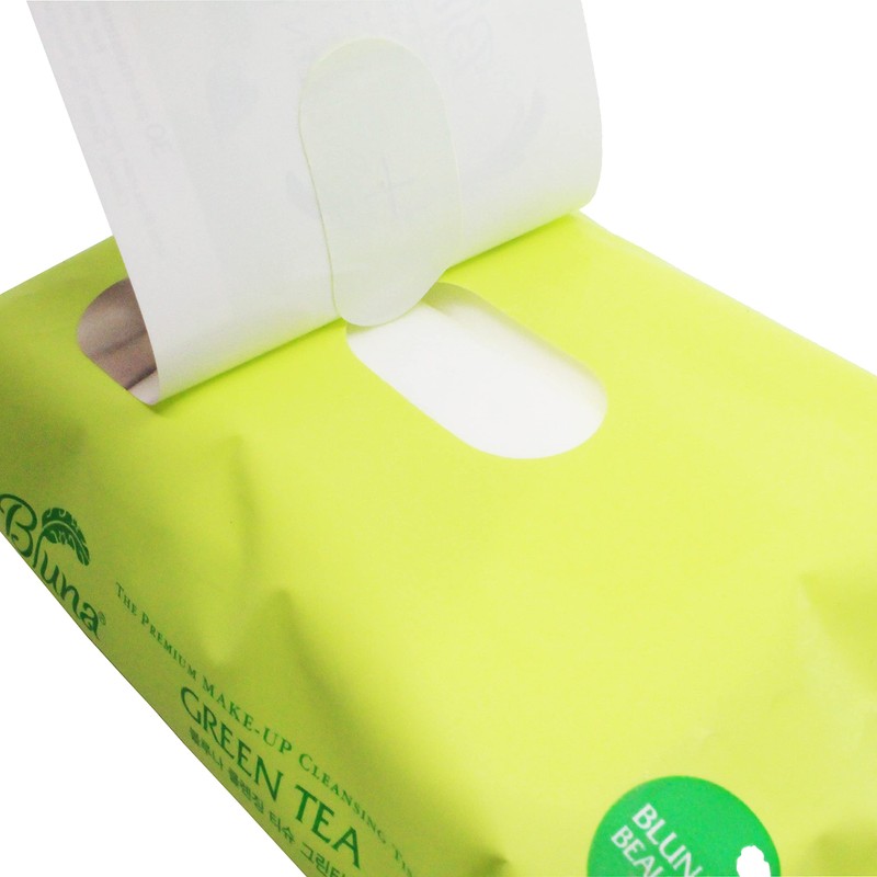 Bluna Facial Make-Up Cleansing Tissue for All Skin Types, Green