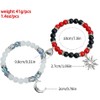 FDEETY Spider Sun Crescent Moon Love Couple's Bracelet Crystal Beaded