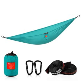 Ultralight Outdoor Camping Hammock - Portable Travel Hammock with Two Tree Straps,270 * 145cm for Camping Backpacking Hiking Picnic Garden Beach (Blue)