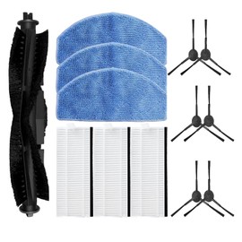Replacement Parts for HONITURE G20 / G20 Pro, for Laresar Evol 3 Robot Vacuum Accessories 1 Main Brush 6 Side Brush 3 HEPA Filter 3 Mop Pad