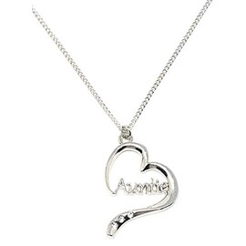 Auntie Heart Shape Charm Pendant/Necklace with Love Card by Sterling Effectz