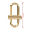 Brass Keychain, Smal Oval Slide Locking Snap Lock Clip Buckle