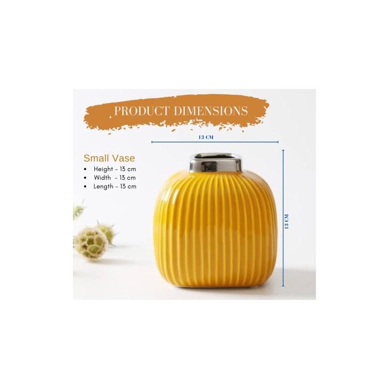 Wollunka Ceramic Vase for Home Décor, Office Table, Modern Kitchen,