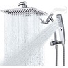 G-Promise All Metal 12 Inch Shower Head with Massage Mode