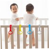 WOONEKY Infant Crib Pull Rings Set Baby Toddler Pull Up