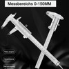 Vernier Caliper, High Precision Carbon Steel Metal Vernier Measuring Tool,