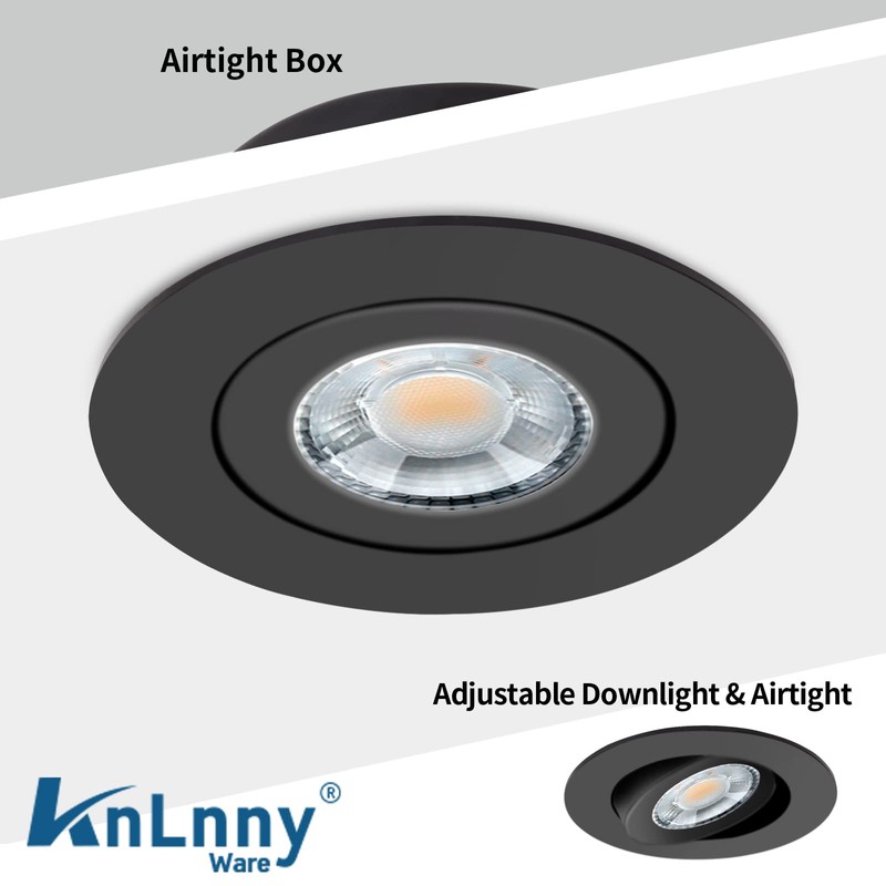 KnLnny Ware Black Gimbal recessed Lights 4 Inch 6 Pack,