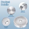 uxcell 4Pcs Round Shape Aluminum Disc, M10 Thread 50mm Diameter
