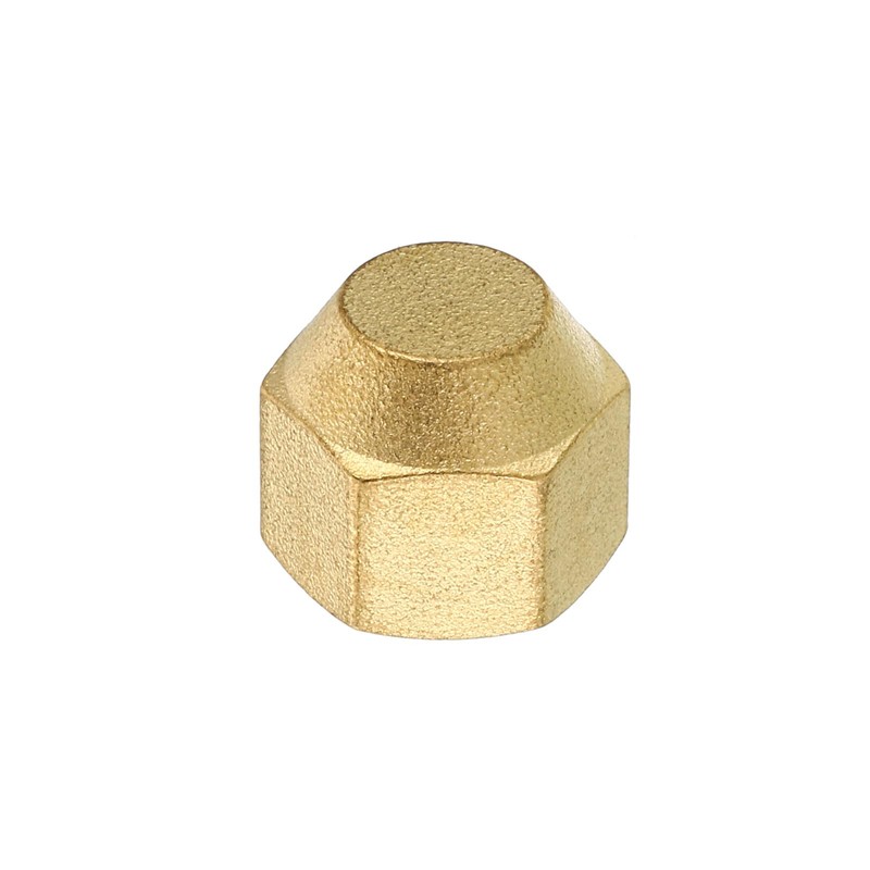 PATIKIL 1/4" Brass Flare Cap, 7/16-20UNF Female Thread 4Pcs SAE