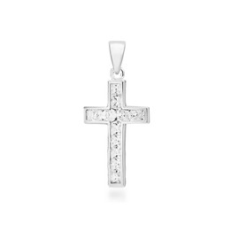 Tuscany Silver Cubic Zirconia Cross Pendant