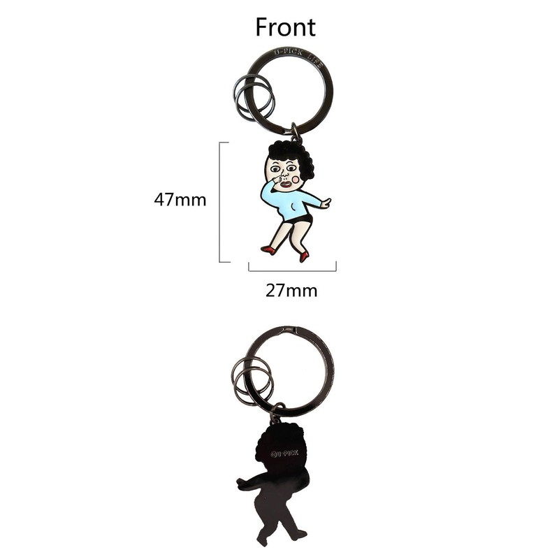 U-PICK Cute Keychain Metal Keychain Cartoon Style Keychain Bag Accessory