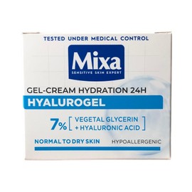 Mixa Hyalurogel Gel Crema Hidratación Intensiva para Piel Deshidratada Normal 1.7 fl oz