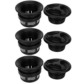 Pack of 3 Inflatable Boat Air Valve, Safety Rowing Boat Air Valve, Inflatable Valve Replacement with Filter for Inflatable Boat Kayak (Black)