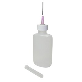 Gaunt Industries HYPO-490 - Oiler Boiler art bottle- Watercolor & Acrylic Paint Applicator - 1-1/4 Ounce Clear Oval Bottle with 18 Gauge Blunt Needle - Precision Paint Dispenser