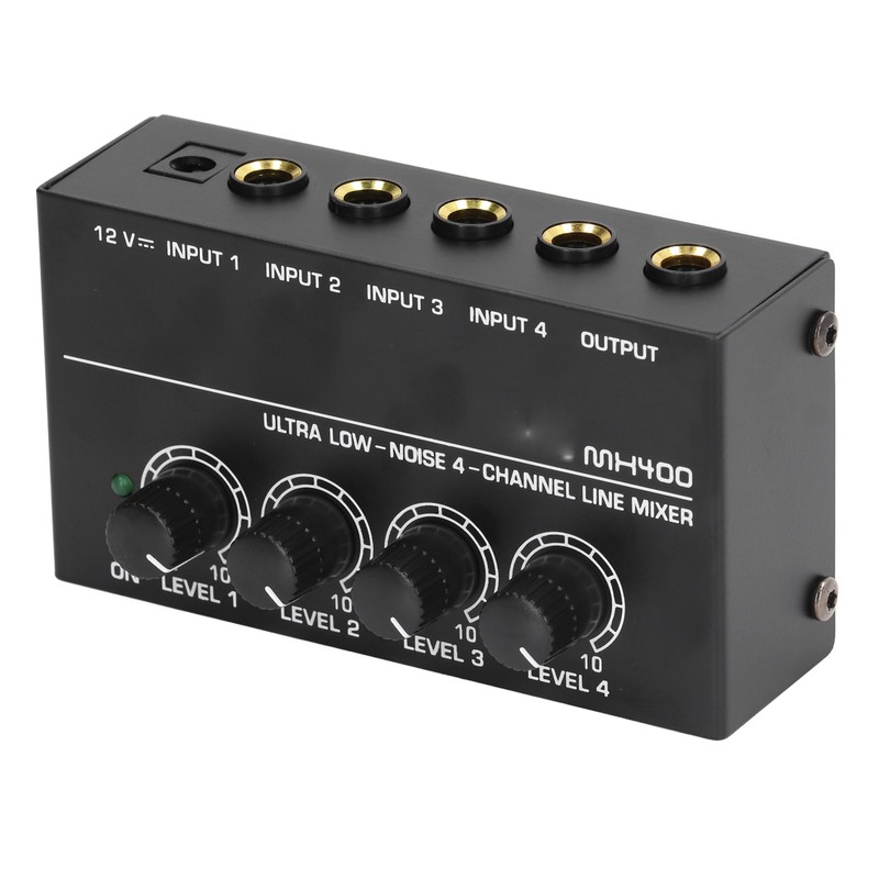 4 Channel Mixer Black Ultra Low Noise 4 Channel Compact