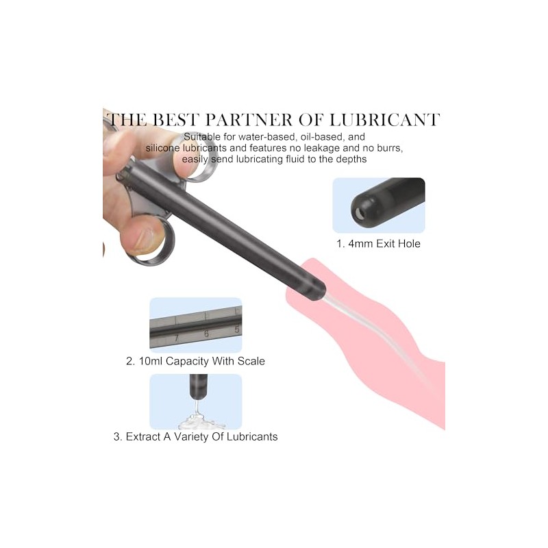 [2 PackStorage Bag]lube applicator for Women,Men,Precision Female Lubricant Tube applicator