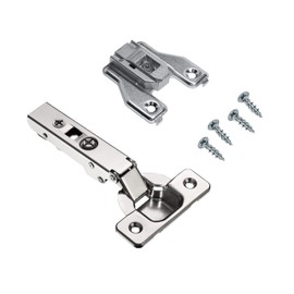 Rok Titus Kitchen Cabinet Hinge with 3mm Mounting Plate 110 Degree Face Frame Full Overlay-FF3 Concealed T45S0M110 + TFF3MMP Kit European Made (10, Full Overlay-FF3)