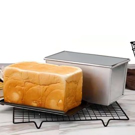 TA BEST Aluminized Steel Pullman Loaf Pan with Lid, 10x3.93x4.4in, Non-Stick Inside and Out, Commercial Grade, Perfect for Bread Lovers