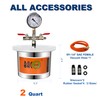 BACOENG 2 Quart Vacuum Chamber, Stainless Steel Degassing Chamber Kit