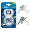 Dr. Brown's Advantage Glow-in-The-Dark 2 Piece Stage 1 Pacifiers, Blue,