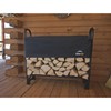 ShelterLogic 4' Adjustable Heavy Duty Outdoor Firewood Rack with Steel