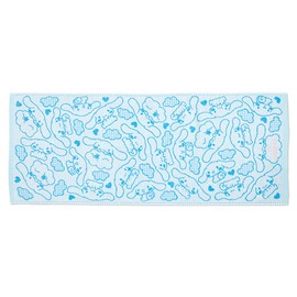 Sanrio 800856 Cinnamoroll Bath Towel, Antibacterial and Deodorizing Treatment, Silver