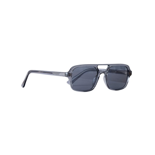 Tramonto Double Bridge Polarized Sunglasses, Grey, transparent
