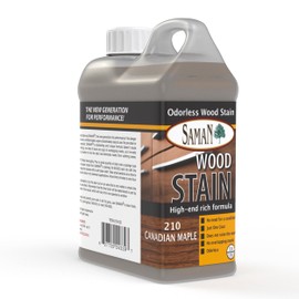 SamaN Interior Water Based Wood Stain - Natural Stain for Furniture, Moldings, Wood Paneling, Cabinets (Canadian Maple TEW-210-32, 32 oz)