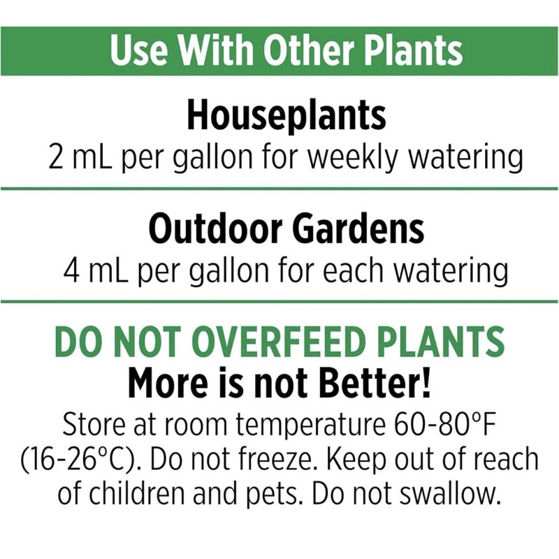 Aerogarden Liquid Plant Food Nutrients 3 OZ for Hydroponics Nutrients