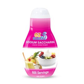 EZ-Sweetz Sodium Saccharin (2 Pack 1.42oz - Liquid Sweetener 600 Servings/Bottle)