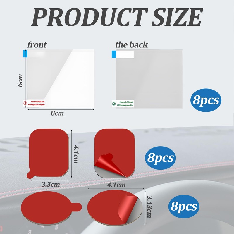 GMHLLES 16 Pcs Dash Cam Sticky Pad, Compatible with Nextbase