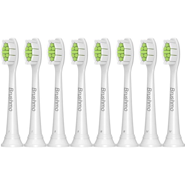 Brushmo Replacement Toothbrush Heads Compatible with Sonicare DiamondClean HX6063, White 8 pk