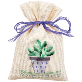 Vervaco Bag Kit Provence 3 Pieces, Cotton, Multicolour, 8 x 12 x 0,3 cm