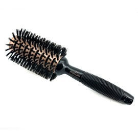 Phillips Brush Luxe Tourmaline Monster Vent 4 Professional Hair Brush (3” Diameter Barrel) - Vented Hairbrush Nylon Reinforced Boar Bristles, Sleek Rose Gold & Black