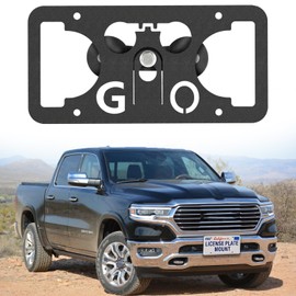 License Plate Holder Front Bumper Mount Bracket Compatible with Ram 1500 5th gen,1500 Classic 4th gen,2500 5th gen,3500 5th gen, | No Drilling | Installs in Seconds Front License Plate Bracket