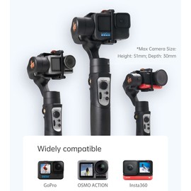 hohem iSteady Pro4 Gimbal Stabilizer for GoPro Hero 10/9/8/7 Insta360 oneR Osmo Action Camera 3-Axis Handheld Gimble w/ Wireless Control IPX4 Splash