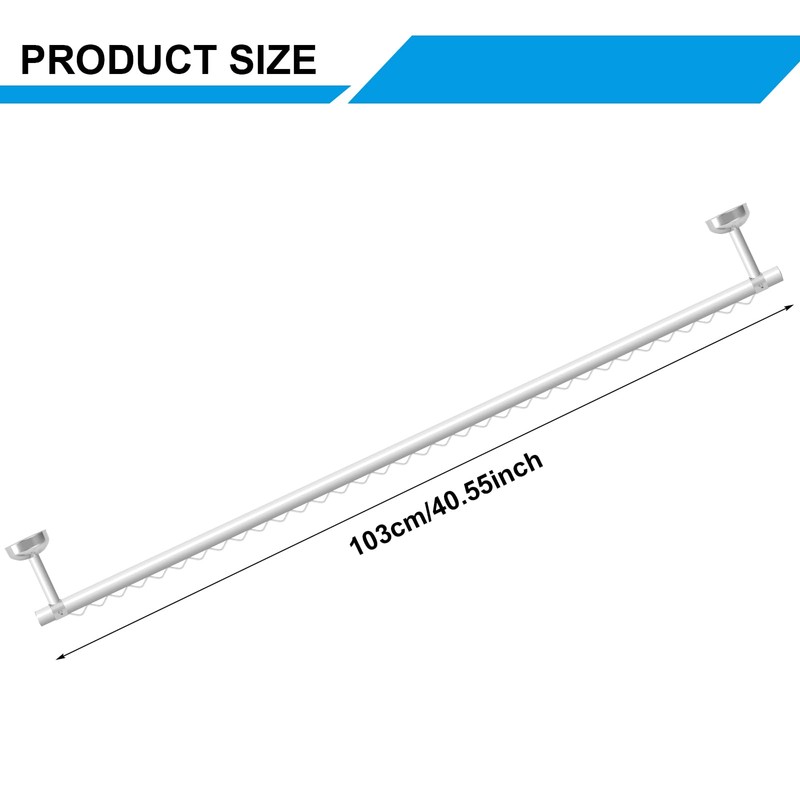 Wonderjune Closet Rail Hanging Closet Rod Ceiling Clothes Rack Any