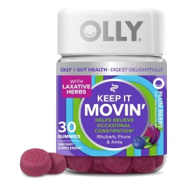 Olly Keep It Movin Alivio Del Estreñimiento Laxante 30 Gomas Sabor Ciruela Con Arandanos