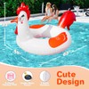 Junbig Inflatable Pool Floats with Lights, 63" Chicken Pool Floaties