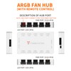 TUMMASTER ARGB Fan HUB 5V-3Pin LED Hub 4 Pin PWM
