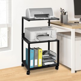 Caredear Printer Stands (3-tier printer cart), Rustic brown