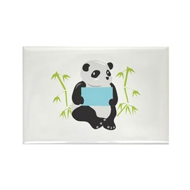CafePress Sitting Panda Bear Animal Magnets Rectangle Magnet (100 pack)