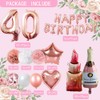 QYIMMIO 40th Happy Birthday Decorations for Women Rose Gold Happy