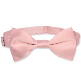 Vesuvio Napoli BOY'S BOWTIE Solid DUSTY PINK Color Youth Bow Tie