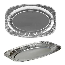 20PK 14" Disposable Oval Foil Platters Serving Trays Catering Party Buffet Food