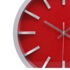Kiera Grace Bold Modern-Contemporary Red Round Wall Clock, 12" x