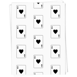 A1 'Ace of Hearts' Gift Wrap/Wrapping Paper Sheet (GI00107857)
