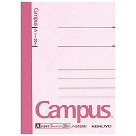 Kokuyo Campus notebook A7 deformation A ruled 7 mm 30 Sheets x 5 Books